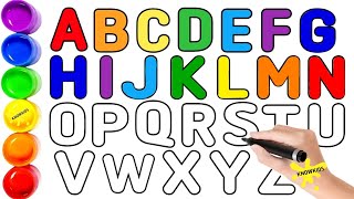 Learn to write ampcolour english alphabet for kidsampToddlersabc songphonicsABCD rymespreschool [upl. by Silvester]