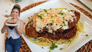 How to make a Easy CHICKEN PARMESAN  Homemade Marinara Sauce amp Crispy Chicken Cutlets [upl. by Erdnassac896]