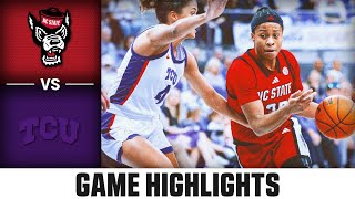 NC State vs TCU Game Highlights  202425 ACC Womens Basketball [upl. by Nauqel767]