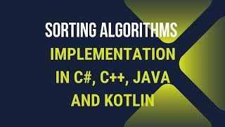 Sorting Algorithms Implementation in C C Java and Kotlin [upl. by Tallula211]