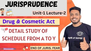 Schedule in jurisprudence  schedule trick in jurisprudence  drug and cosmetic act  depth of bio [upl. by Mendes]