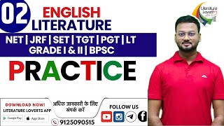 English Literature Practice Class 2  NET  JRF  SET  TGT  PGT  LT GRADE I amp II  BPSC [upl. by Tcideneb204]