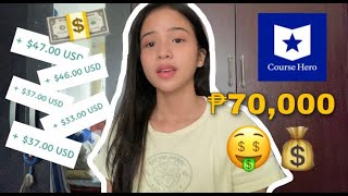 HOW I EARNED ₱70000 IN 3 MONTHS AS A STUDENT  Course Hero Tutor [upl. by Kassel]