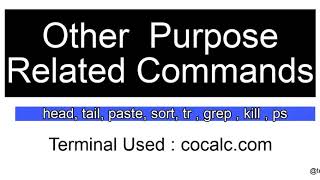 Linux Commands  head tail paste sort tr grep ps kill  Diploma Operating System Practical [upl. by Hardigg]