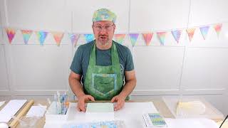 How to Marble fabricpaper tiles silk with the COUNTRY Marbling Kit [upl. by Nagirrek]