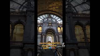 🚂สถานีรถไฟที่สวยที่สุดในโลกBeautifullTrainStationInWorld AntwerpenCentraal Belgium🌎🇹🇭🇧🇪 TrainStation [upl. by Irej]