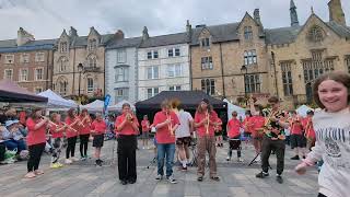 Redhills Youth Band x Dilutey Juice play Lucky Chops Coco Durham  Durham Brass Festival 2024 [upl. by Aynotal]