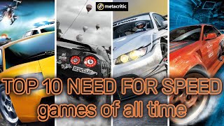 TOP 10 NFS games of all time Metacritic [upl. by Aidiruy]