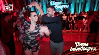 Panagiotis amp Edyta  social dancing  Vienna Salsa Congress 2017 [upl. by Butterfield]