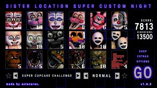 Super Cupcake Challenge  Sister Location Super Custom Night [upl. by Ahseina644]