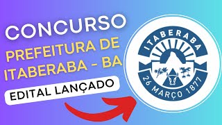 CONCURSO PREFEITURA DE ITABERABA  BA 2024  Edital e Material de Estudos  Concurso Público [upl. by Kceb]