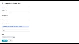 Connect Kibana DS with No Auth in DataViRe [upl. by Ydnak]