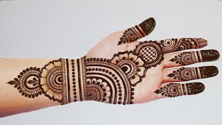 नवरात्रि स्पेशल Easy Stylish mehndi design Mehndi designs Simple Mehandi design Mehandi ka design [upl. by Aerdnwahs]