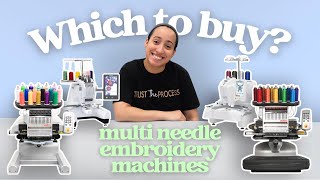 THE BEST EMBROIDERY MACHINES FOR YOUR HOME BUSINESS My Multineedle Embroidery Machines [upl. by Ainez]