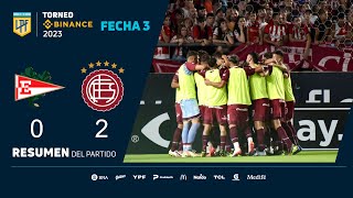 TorneoBinance 2023  Fecha 3  resumen de Estudiantes  Lanús [upl. by Neimad]