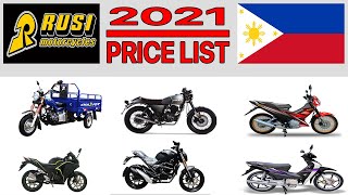 RUSI MOTORCYCLE PRICE LIST IN PHILIPPINES 2021 [upl. by Enellij]