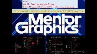 Mentor Graphics Transient and DC analysis of CMOS inverter [upl. by Arawaj]