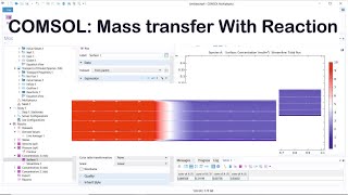 COMSOL Mass Transfer With Reaction [upl. by Ydda455]