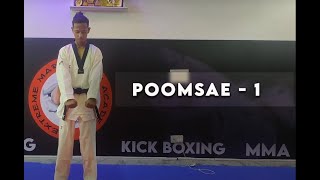 Taekwondo Poomse 1  Step by Step Demonstration poomsae taekwondo martialarts [upl. by Rosalind]