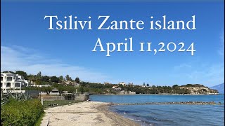 Tsilivi Zakynthos Island Greece  April 112024  Drive with me to Tsilivi  Sunny Day [upl. by Rhianon94]