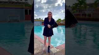 jump in water wearing skirt sweater and boots [upl. by Jehias]