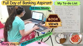 Full day of banking aspirant 10 hr study routine studyvlog banking studyroutine rbi sbi ibps [upl. by Lux]