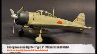 Hasegawa Zero Type 21 A6M2b Review  Best Zero Model Kit [upl. by Friedlander]