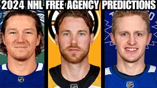 2024 NHL Free Agency Predictions  Top UFA Landing SpotsHockey RumorsFree Agent DiscussionRumours [upl. by Ellatnahc]