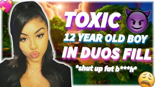 GIRL VOICE TROLLING A TOXIC 12 YEAR OLD 👿😩 [upl. by Abbotsen]