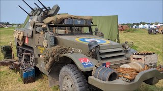 M16 Multiple Motor Gun Carriage Piccadilly Lily close up at the White Horse Military Show 2024 [upl. by Delphina]