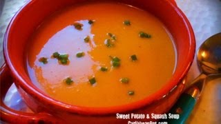 Vegetarian Roasted Sweet Potato And Squash Soup Recipe [upl. by Weide]