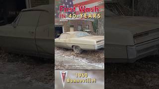 First Wash in 40 Years Abandoned 1960s Bonneville Barn Find Restoration  Satisfying Car Detailing [upl. by Jaan]