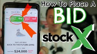 How To Place A Bid On StockX [upl. by Flan]