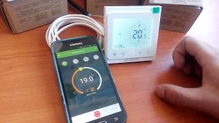 Настройка терморегулятора с WiFi InTherm PWT002 Термостат BHT002 GB LW [upl. by Etam]