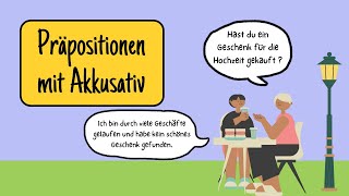 German Prepositions in Accusative Case  German A1  German Grammar  Learn German [upl. by Odanref]