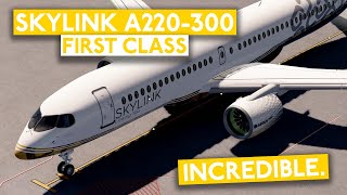 SkyLink A220300 First Class Flight Review Roblox [upl. by Corri15]