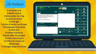 Zap whats Sender Melhor Postador Automático para whatsapp Máquina de vendas Robô automático [upl. by Trici]