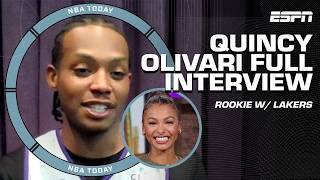 Quincy Olivari shares his wholesome story becoming a rookie with the Los Angeles Lakers  NBA Today [upl. by Irbua]