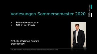 Vorlesungen Sommersemester 2020  FH Aachen  Prof Dr Christian Drumm [upl. by Icyac]