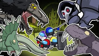 SCP vs Zombie Dinosaurs All Episode l Among Us Animation [upl. by Nnylhsa]