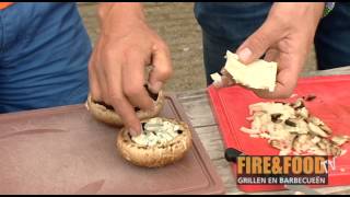 FireampFood TV Gevulde champignon van de barbecue [upl. by Angadreme]