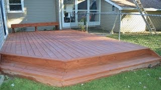 How to Build a Ground Level Deck [upl. by Sotsirhc]