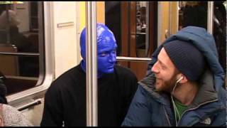 Blue Man Group åker tunnelbana Stockholm Subway 2010 [upl. by Darnok303]