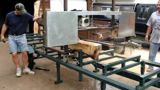 Homemade portable bandsaw mill [upl. by Moulton]