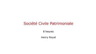 Société civile SCI  patrimoine du chef dentreprise [upl. by Barbabra]