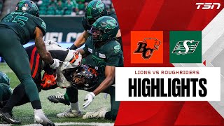 WEST SEMIFINAL BC Lions vs Saskatchewan Roughriders FULL HIGHLIGHTS [upl. by Enala]