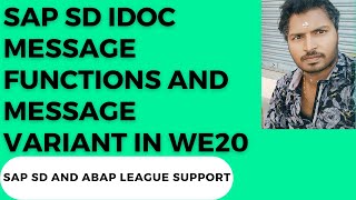 SAP SD IDOC Message functions and Message variant in WE20 [upl. by Loferski375]