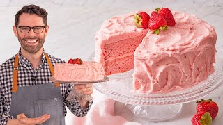 Easy Strawberry Cake Recipe [upl. by Mutz65]