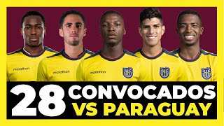 Mis 28 convocados de Ecuador vs Paraguay y Uruguay Eliminatorias Mundial 2026 🇪🇨🇵🇾🇺🇾🏆 [upl. by Thierry]