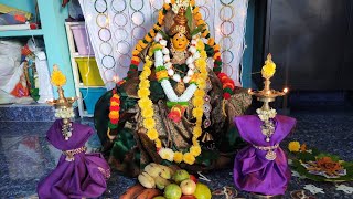 Simple varalakshmi Pooja at home  Varalakshmi Pooja vidhanam  Kalasam decoration  kuthu vilakku [upl. by Irallih]